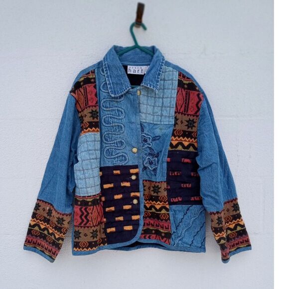 Keren Hart Denim and Tapestry Jacket 100% cotton - Picture 1 of 4